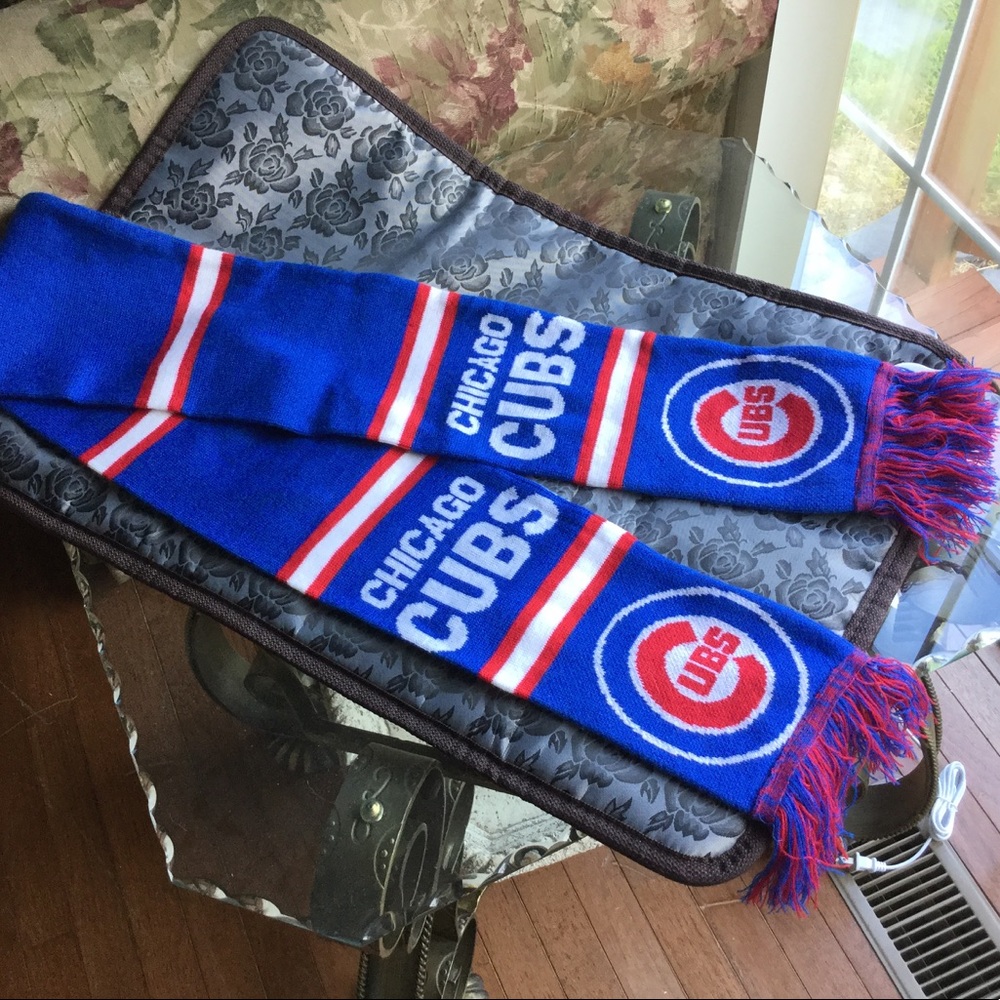 Chicago Cubs Fringe Baseball Scarf